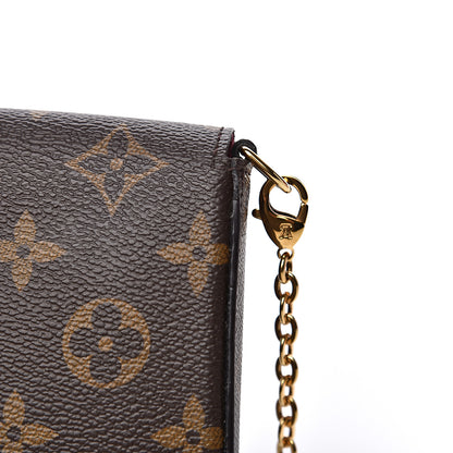 Louis Vuitton Monogram Pochette Felicie Chain Wallet Fuchsia 9 of 11