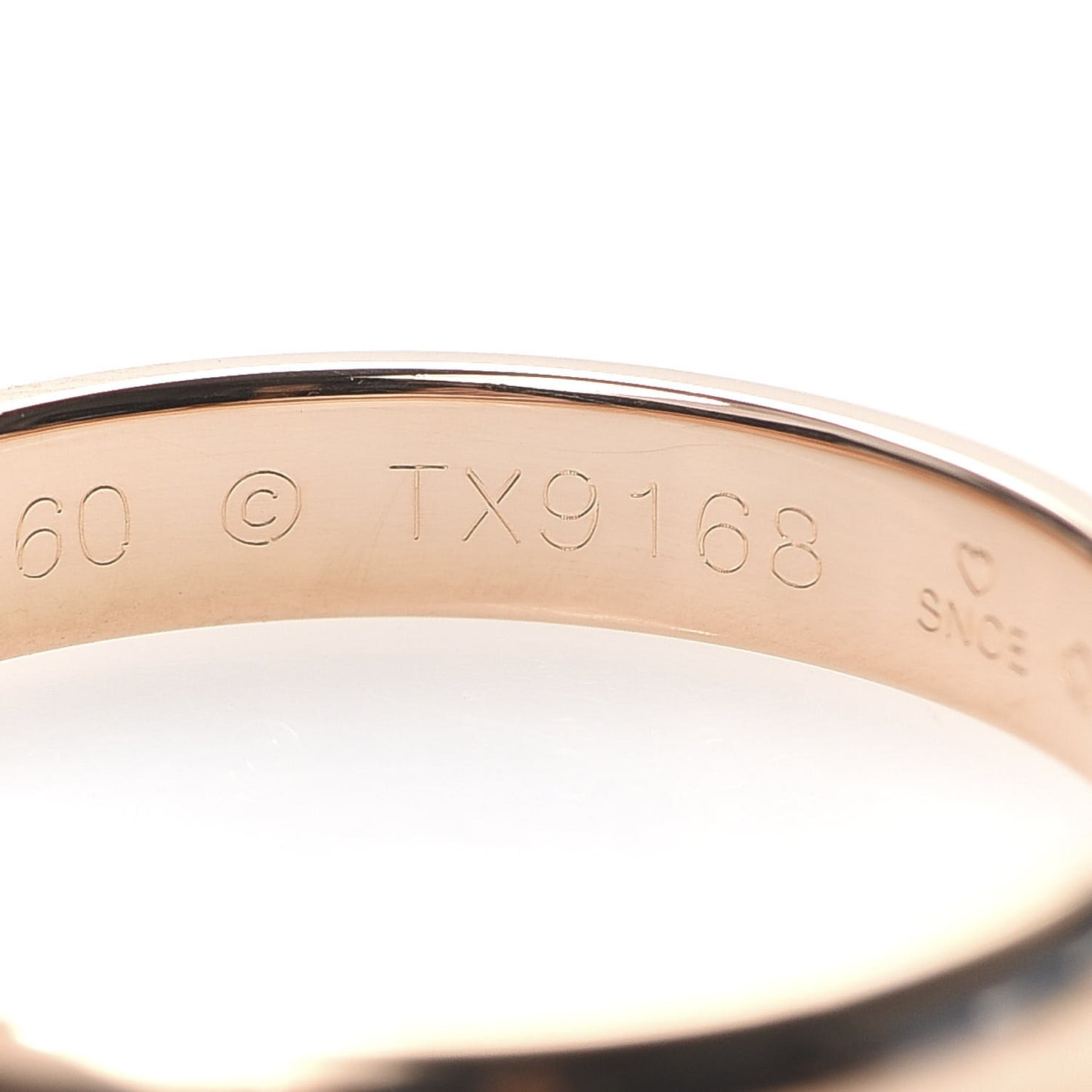 18K Pink Gold 3.5mm 1895 Wedding Band Ring 60 9