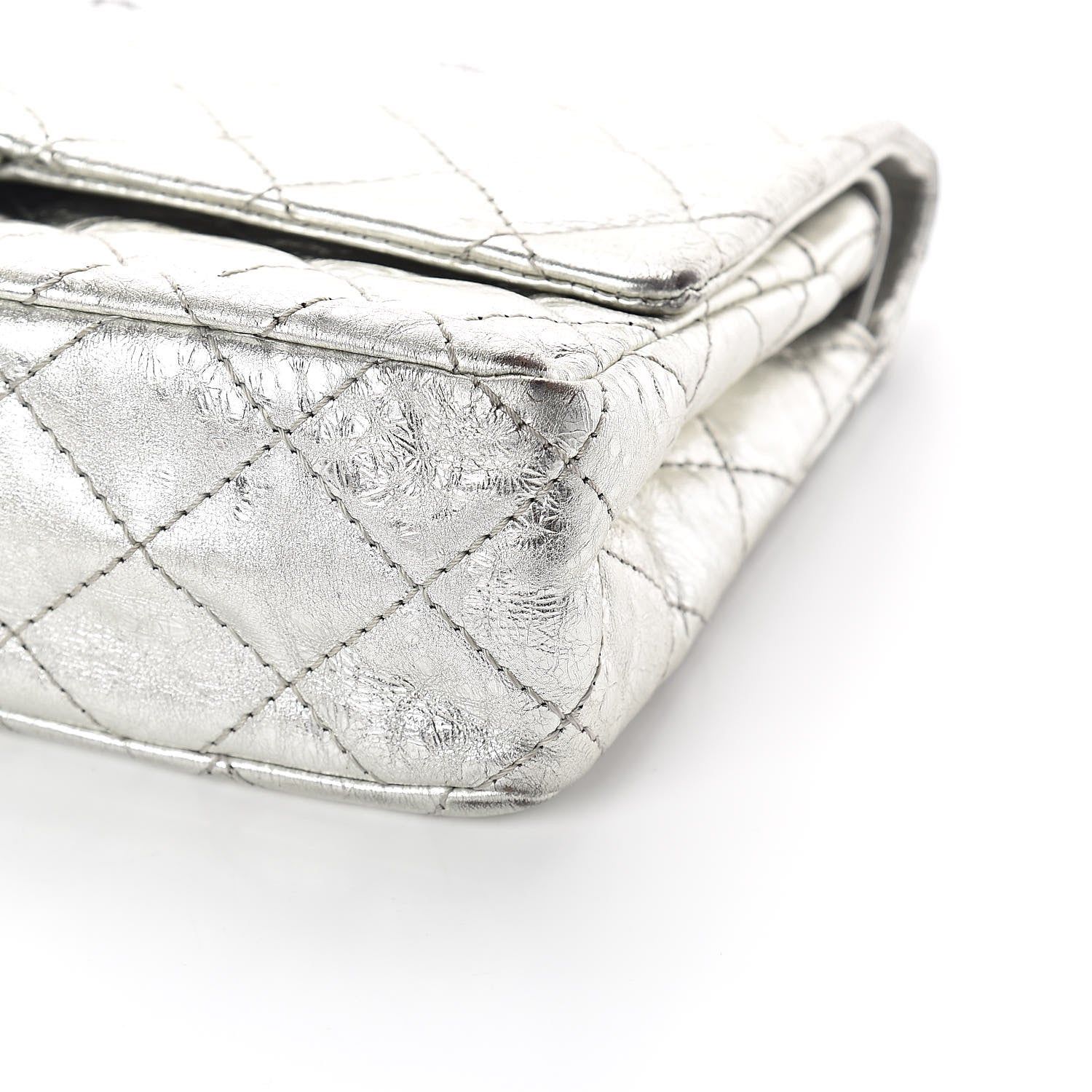 Chanel Metallic Aged Calfskin Quilted 2.55 Reissue 226 Flap Silver 10 of 10