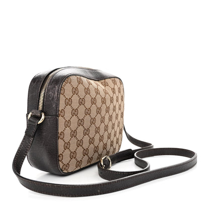 Gucci GG Supreme Monogram Web Small Webby Bee Shoulder Bag Dark Brown 3 of 16