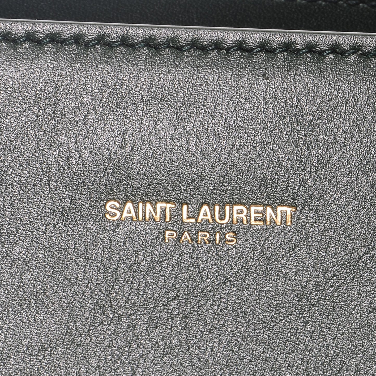 Leather Large Sac de Jour Carryall Vert Anglais