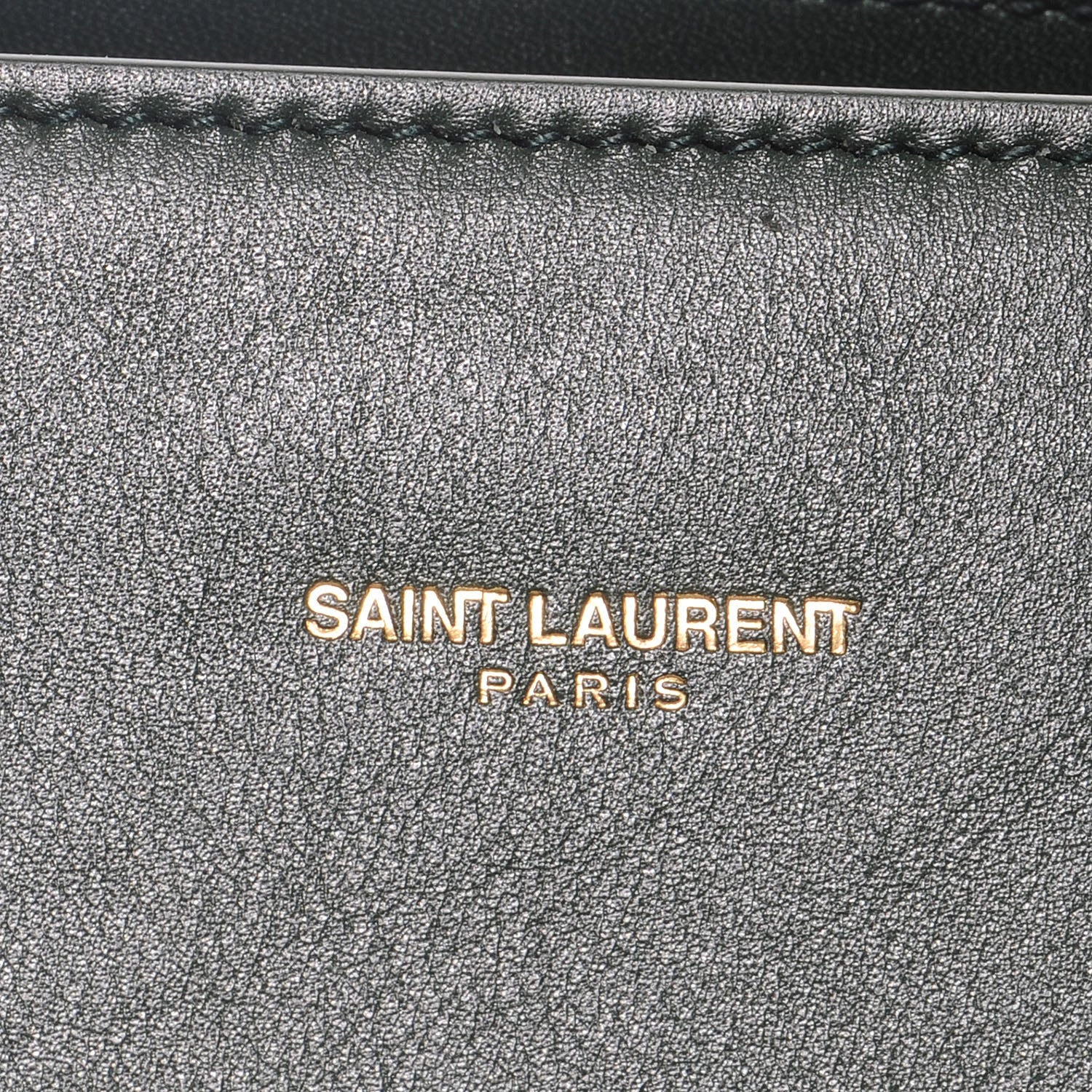 Saint Laurent Leather Large Sac de Jour Carryall Vert Anglais 5 of 7