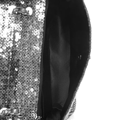 Chanel Sequin East West Flap Dark Silver 5 of 10