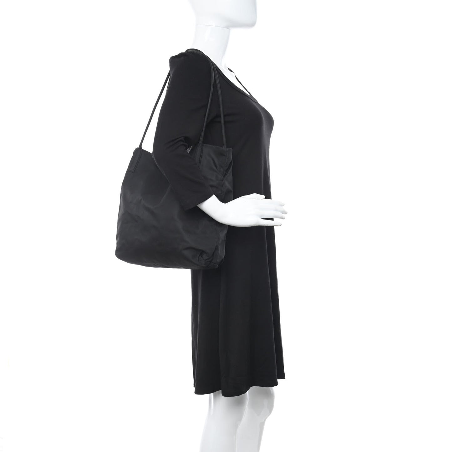 Nylon Vela Shoulder Bag Black