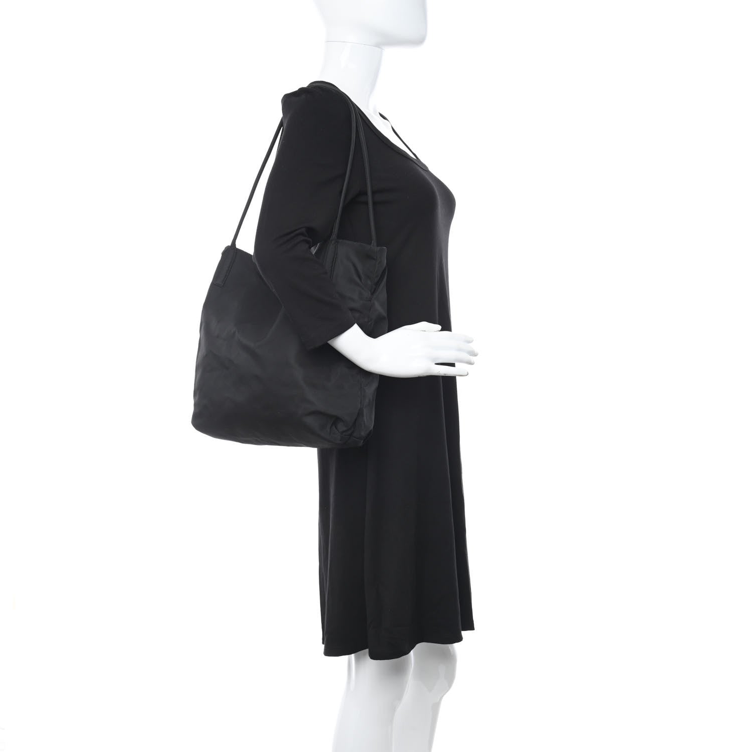 Prada Nylon Vela Shoulder Bag Black 2 of 11