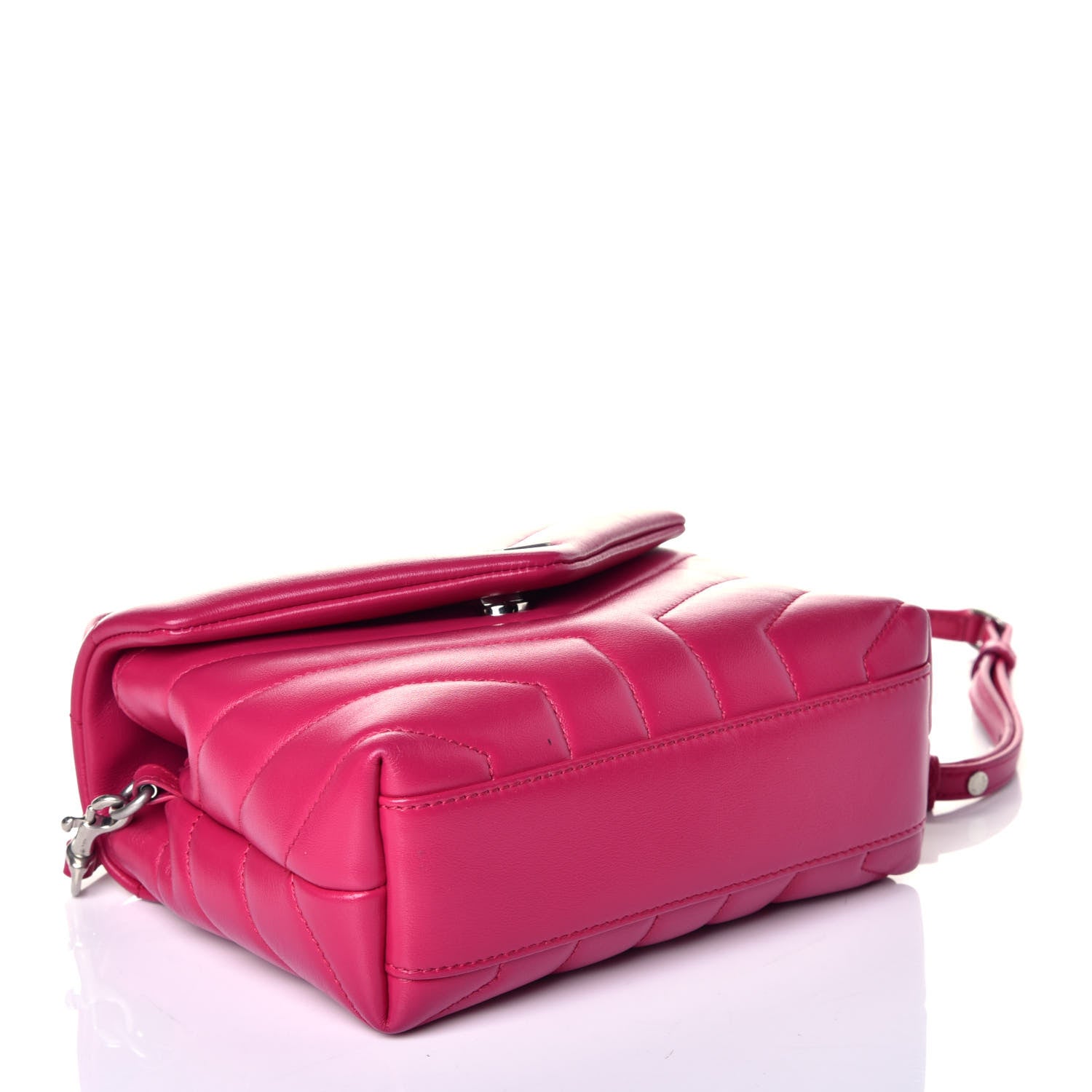 Saint Laurent Calfskin Y Quilted Monogram Toy Loulou Crossbody Bag Freesia 4 of 10