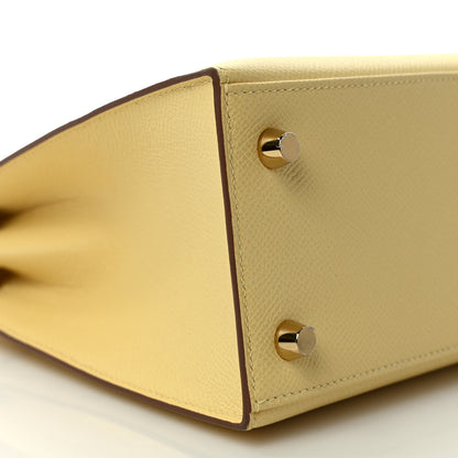 Hermes Epsom Kelly Sellier 25 Jaune Poussin 7 of 9