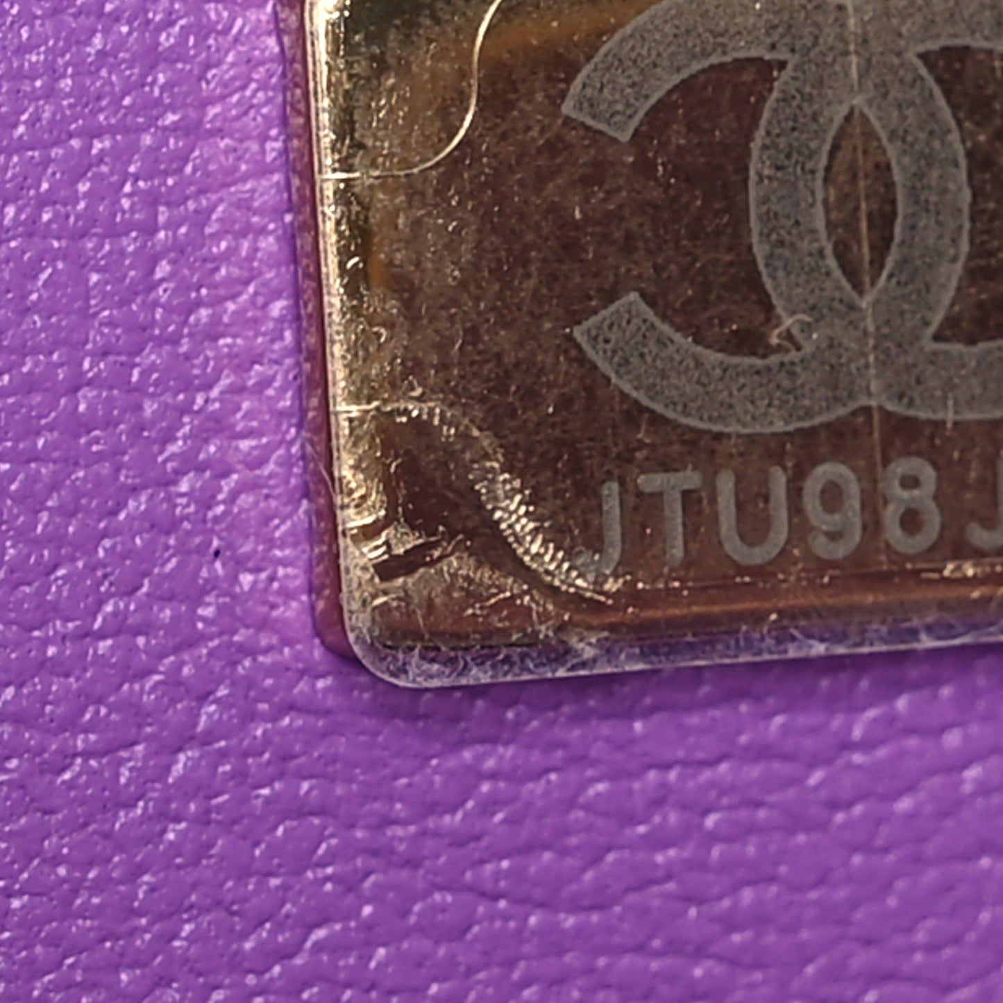 Lambskin Quilted CC In Love Heart Bag Purple