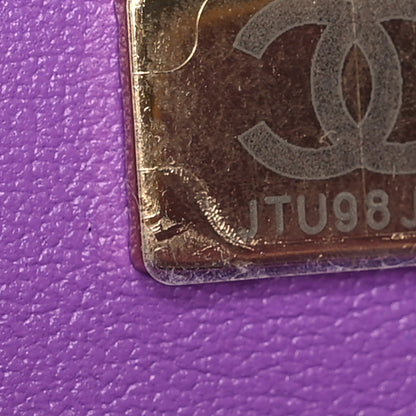 Chanel Lambskin Quilted CC In Love Heart Bag Purple 7 of 11
