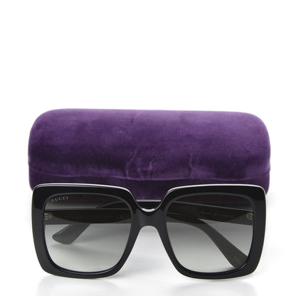 Gucci Crystal Square Frame GG Sunglasses GG0418S Black 8 of 8
