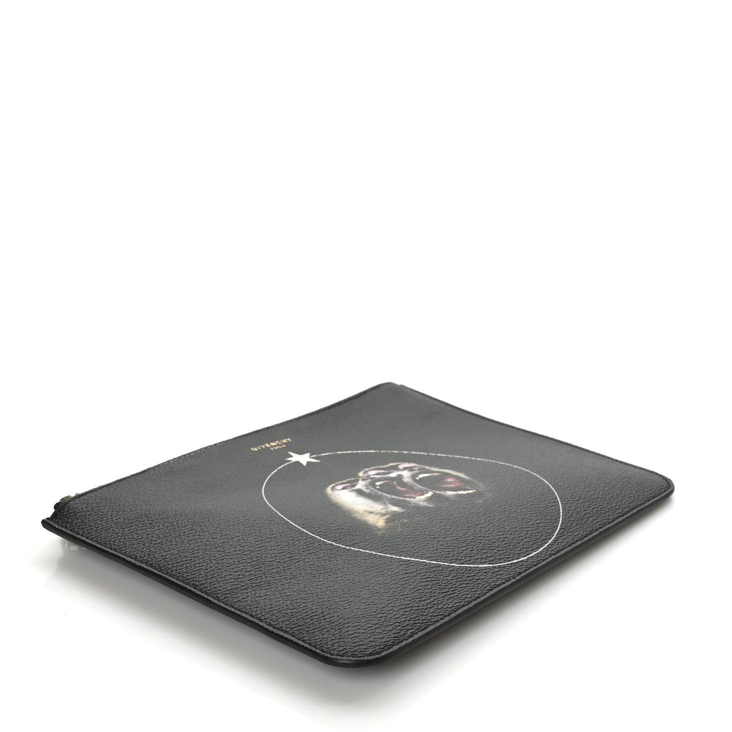 Givenchy Coated Canvas Monkey Brother Print Large Zip Pouch Black 4 of 6