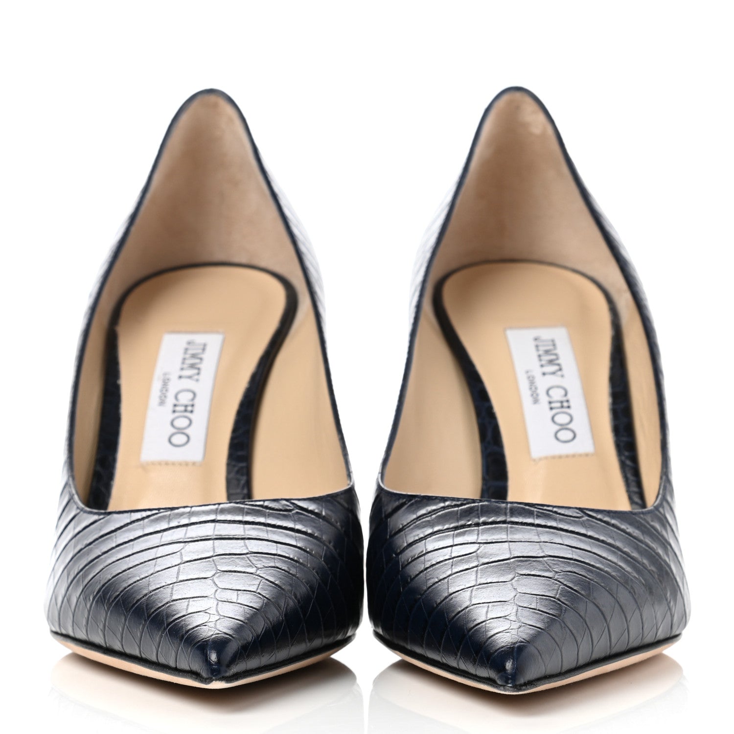 Jimmy Choo Crocodile Embossed Calfskin Love 85 Pump 39.5 Blue 2 of 8