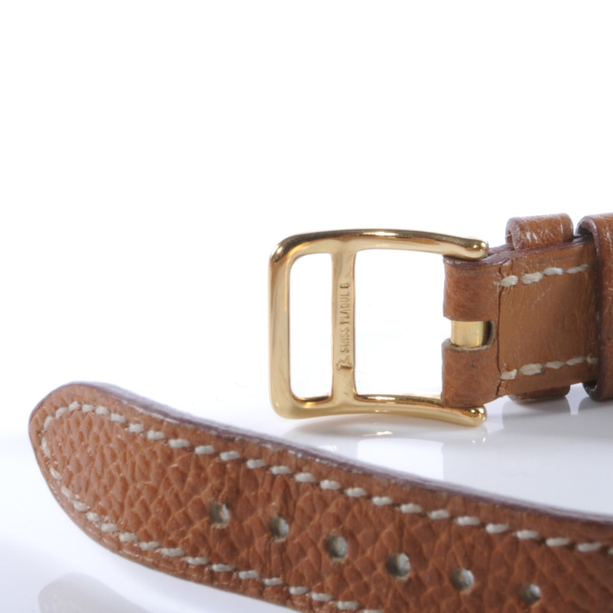 Hermes Stainless Steel Courchevel 20mm Kelly Cadena Quartz Watch Gold 8 of 9