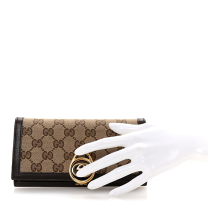 Gucci Monogram Interlocking GG Continental Wallet Dark Brown 2 of 7