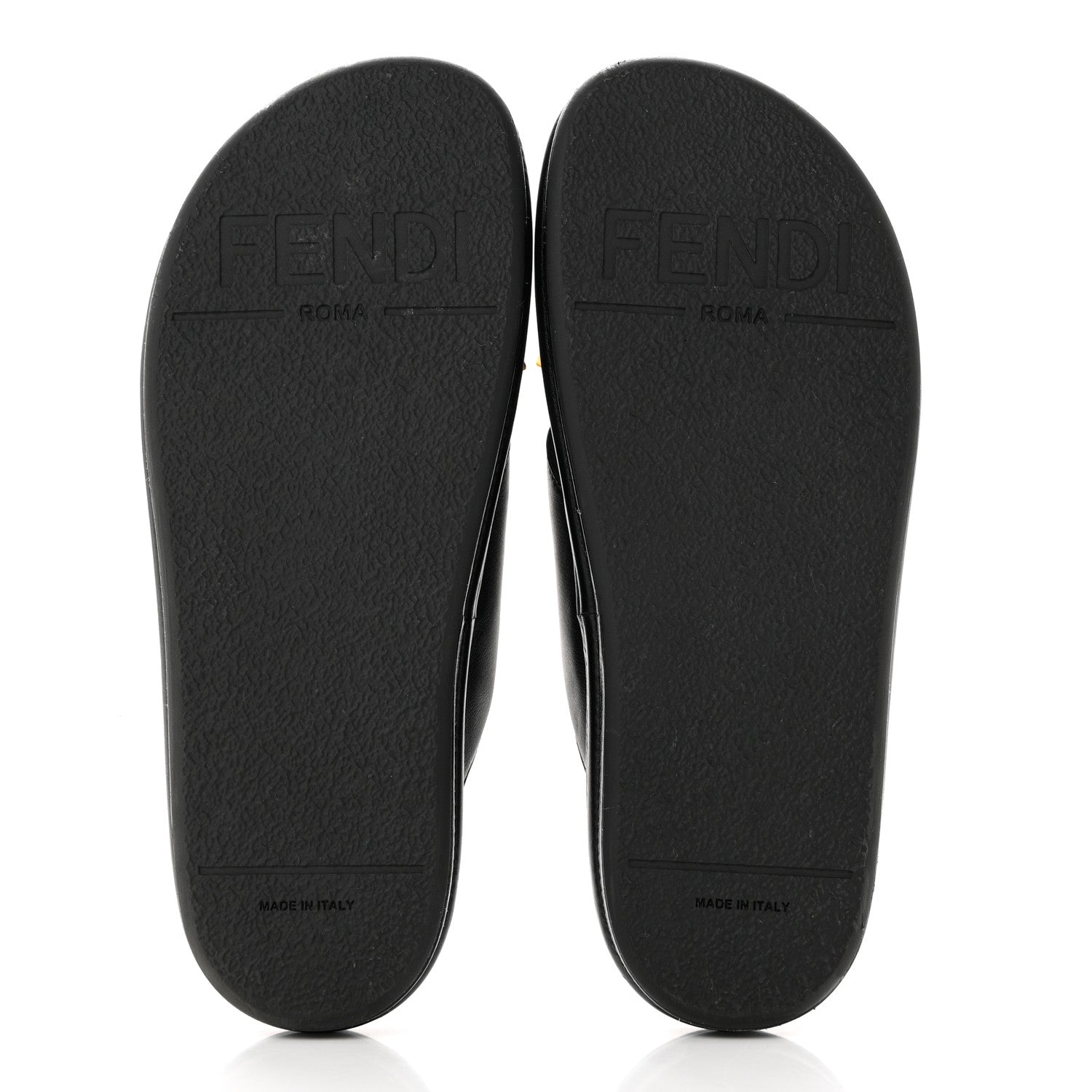 Fendi Vitello Womens Fendigraphy Slide Sandals 38.5 Black 5 of 9