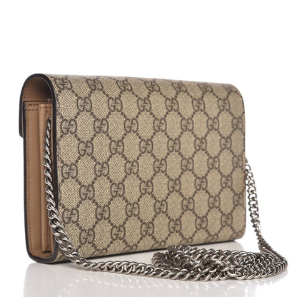 Gucci GG Supreme Monogram Mini Dionysus Chain Wallet Beige Taupe 3 of 7