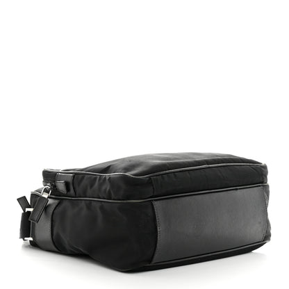 Prada Tessuto Nylon Saffiano Front Pocket Zip Messenger Black 4 of 19