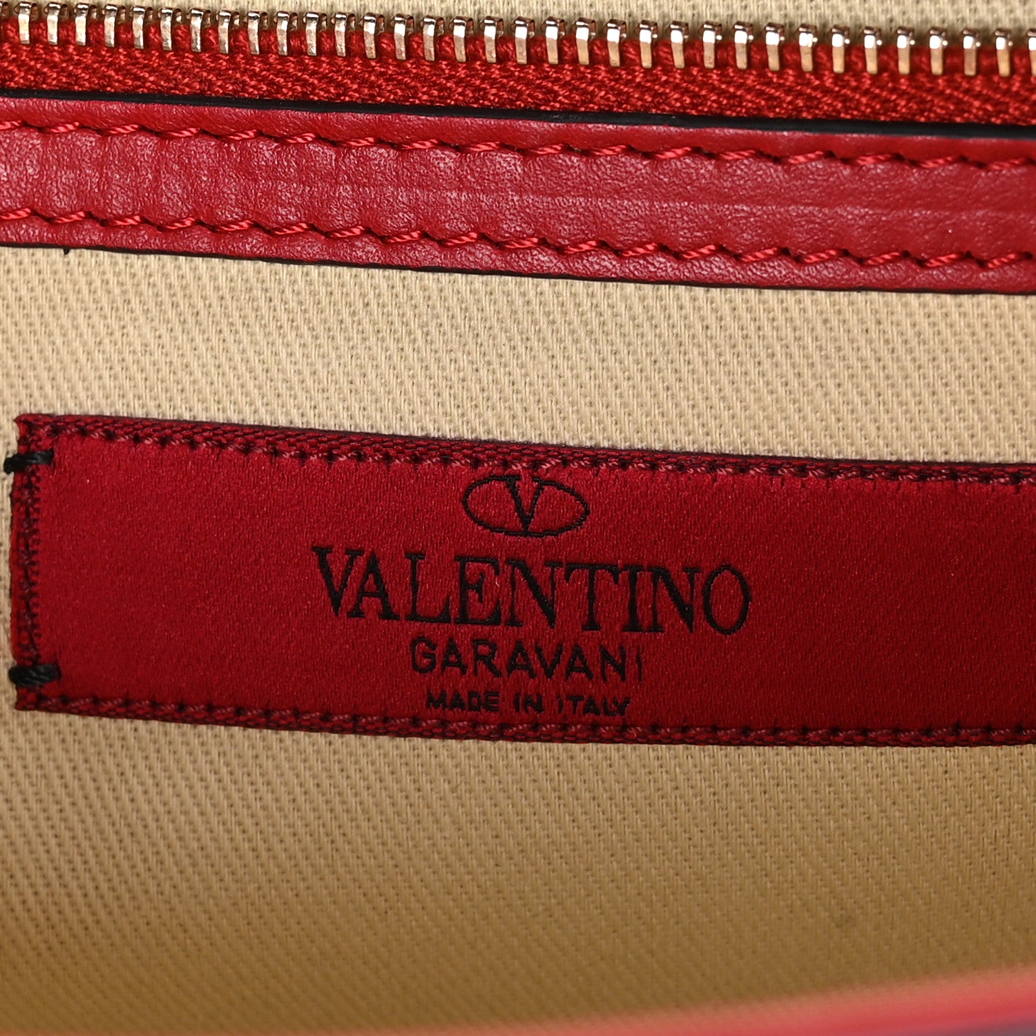 Valentino Garavani Vitello Medium Glam Lock Rockstud Flap Red 6 of 8