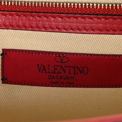 Valentino Garavani Vitello Medium Glam Lock Rockstud Flap Red 6 of 8