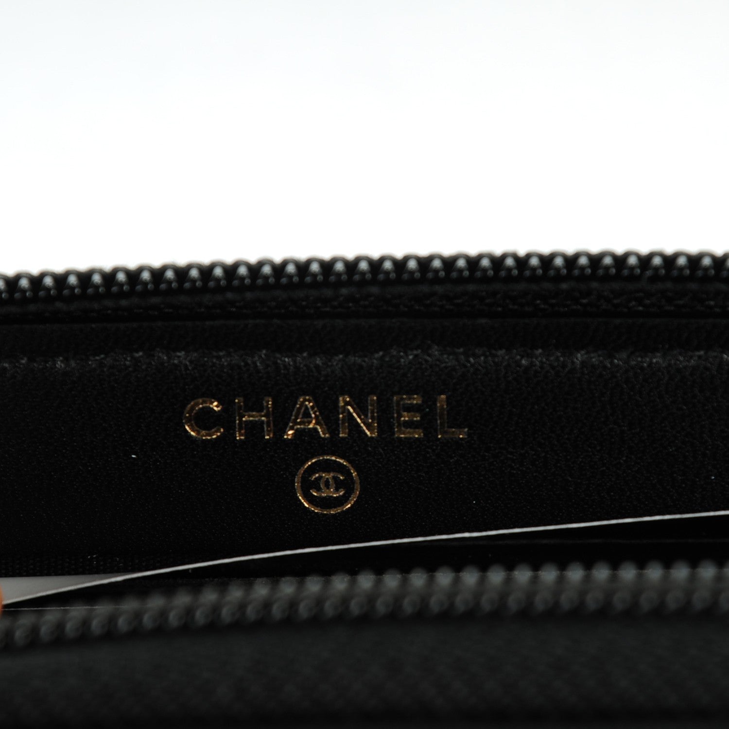 Chanel Lambskin Quilted Small Boy Zip Around Wallet Black 6 of 8