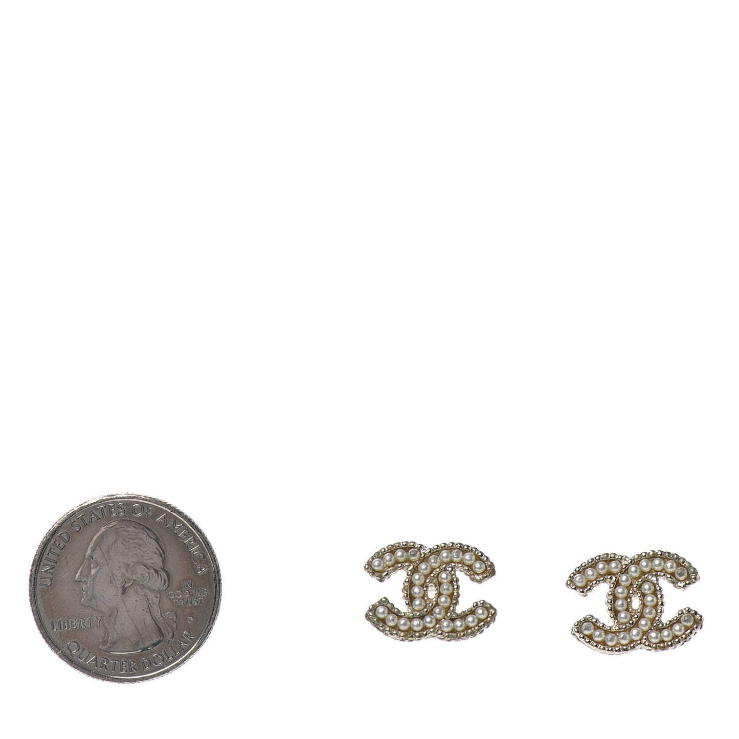 Pearl CC Earrings Gold