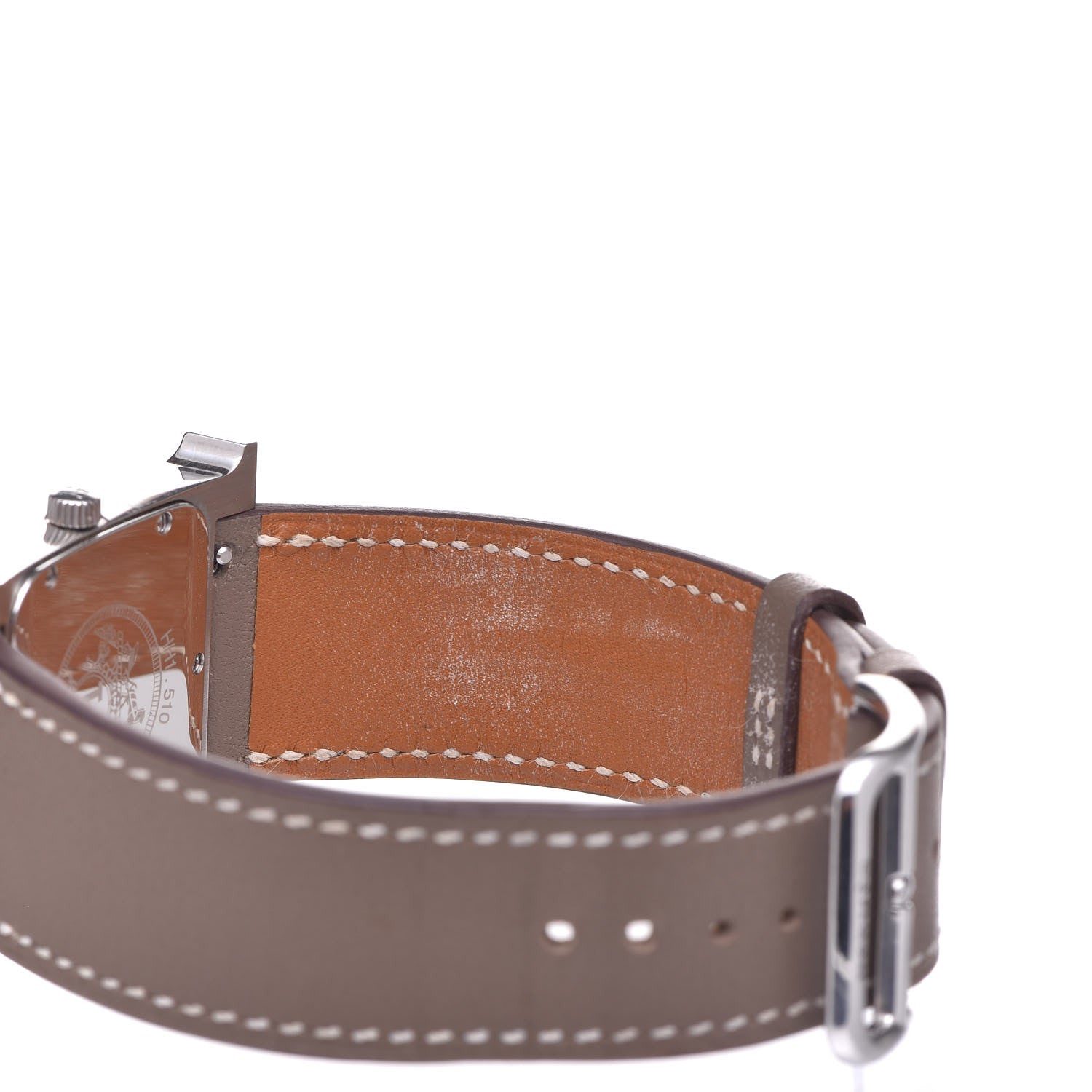 Hermes Stainless Steel Swift 26mm Heure H Hour Quartz Watch Etoupe 6 of 13