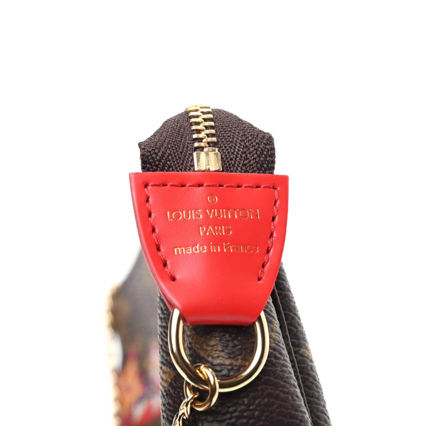 Monogram 2020 Christmas Animation Bumper Cars Mini Pochette Accessories Coquelicot