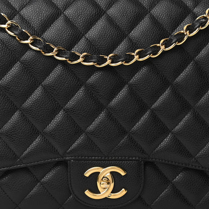 Chanel Caviar Quilted Maxi Double Flap Black 8 of 10