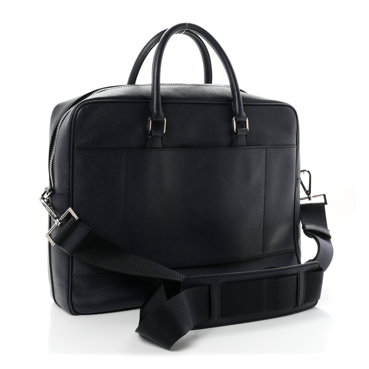 Prada Saffiano Travel Briefcase Baltico 2 of 8