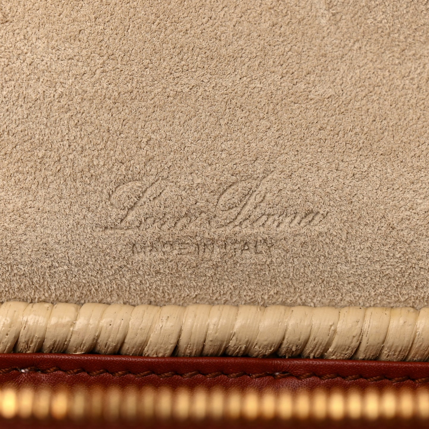 Wicker Calfskin L19 Extra Pocket Pouch Malt Deep Kummel Sun Gold