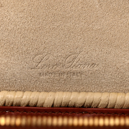 Loro Piana Wicker Calfskin L19 Extra Pocket Pouch Malt Deep Kummel Sun Gold 5 of 9