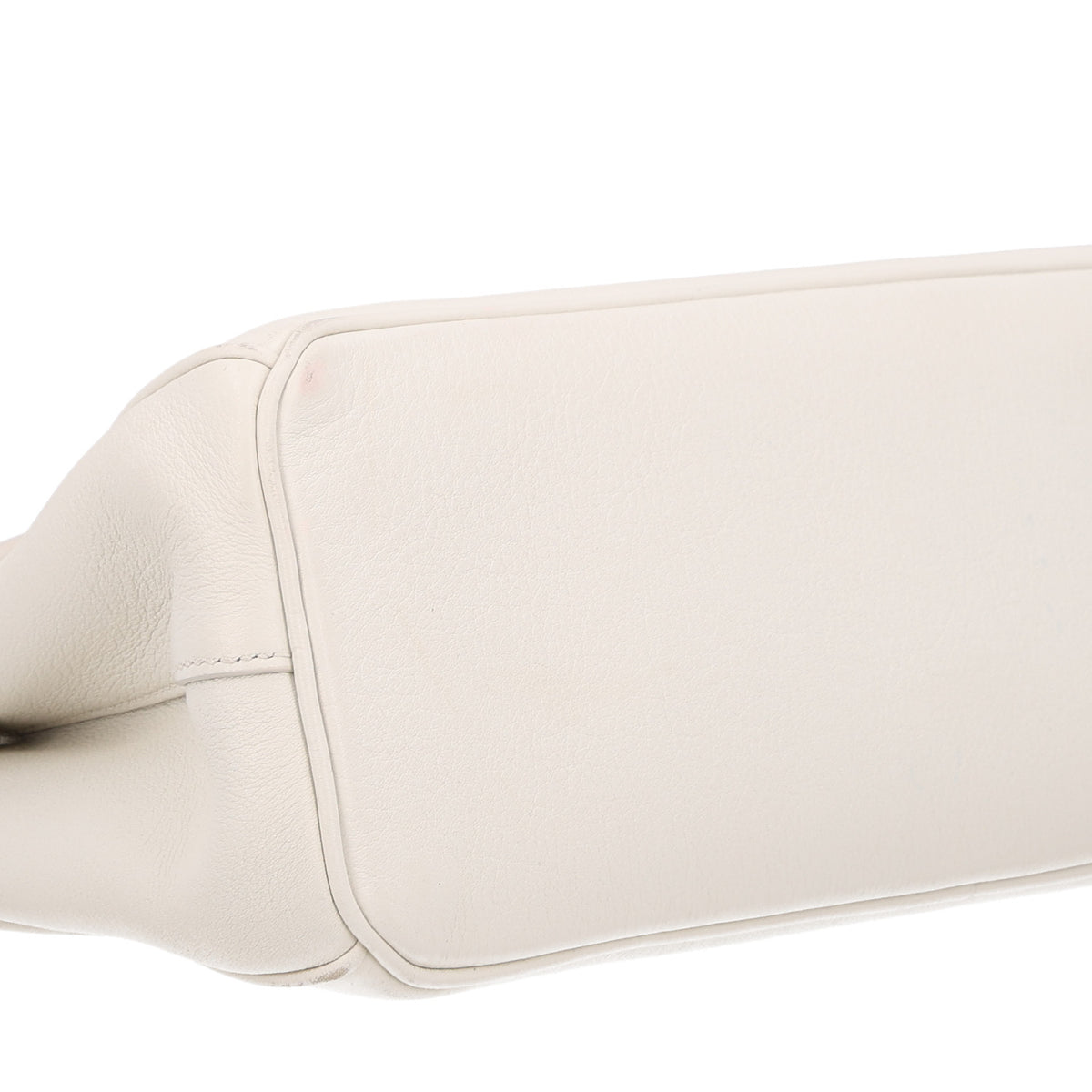 Soft Grain Medium East West Galleria Double Zip Bag White
