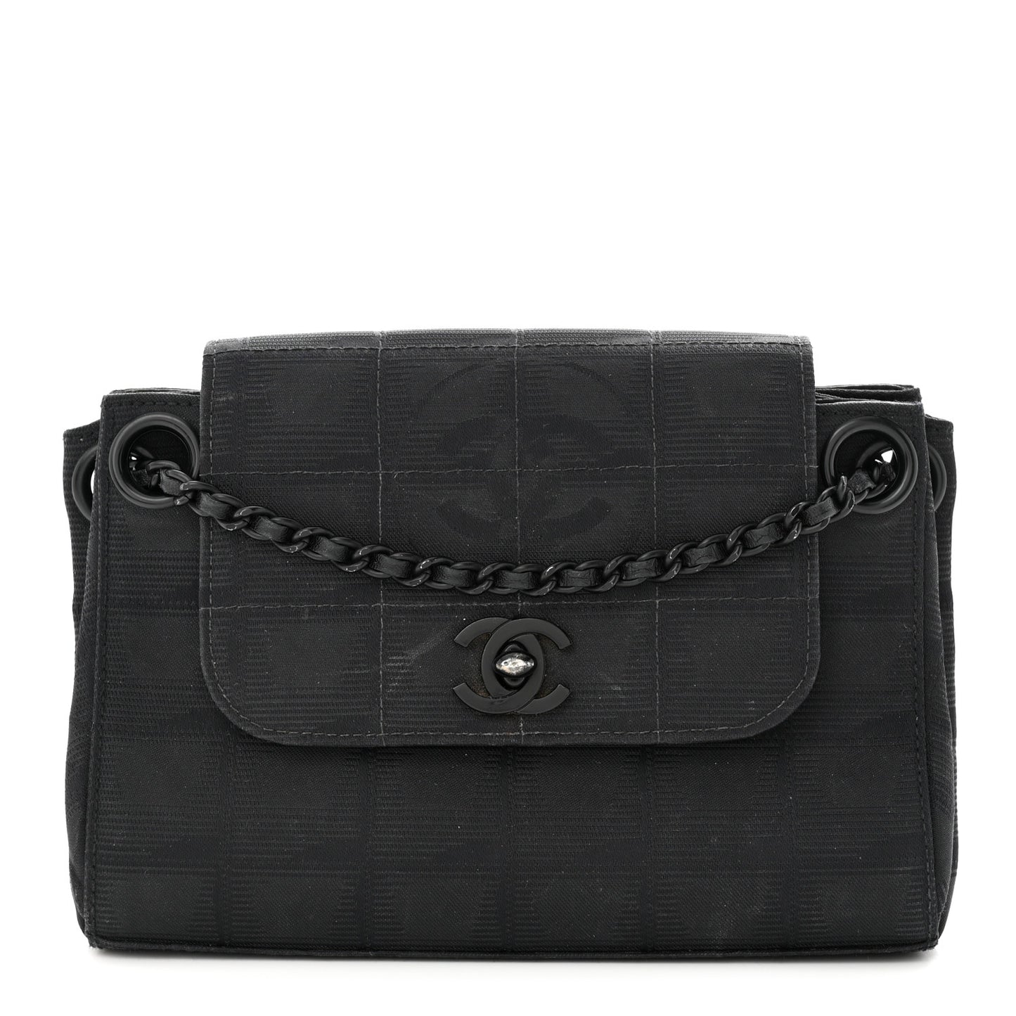 Nylon Mini Travel Accordion Flap Black