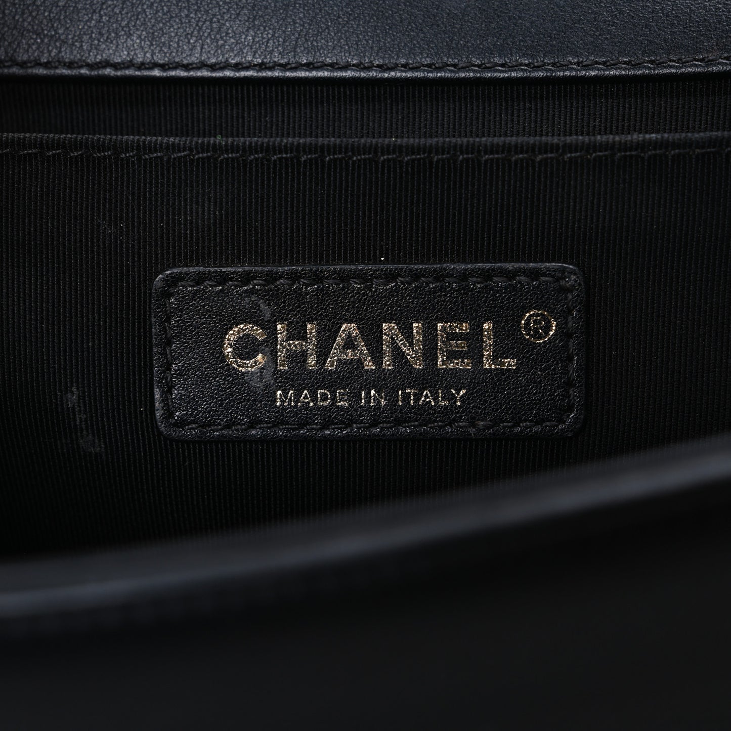 Lambskin Quilted Medium Boy Flap Black