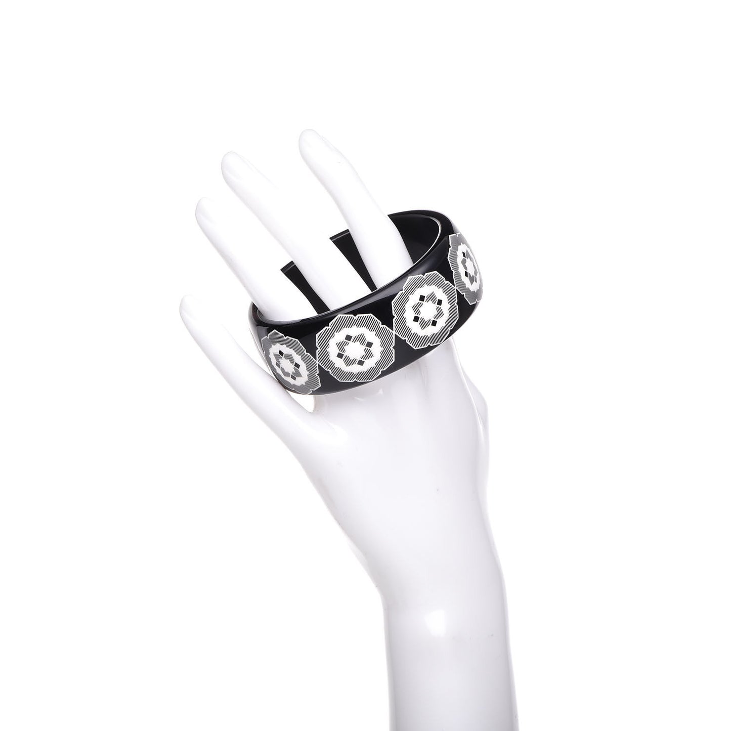 Resin Paloma Picasso Zellige Bangle Bracelet Black