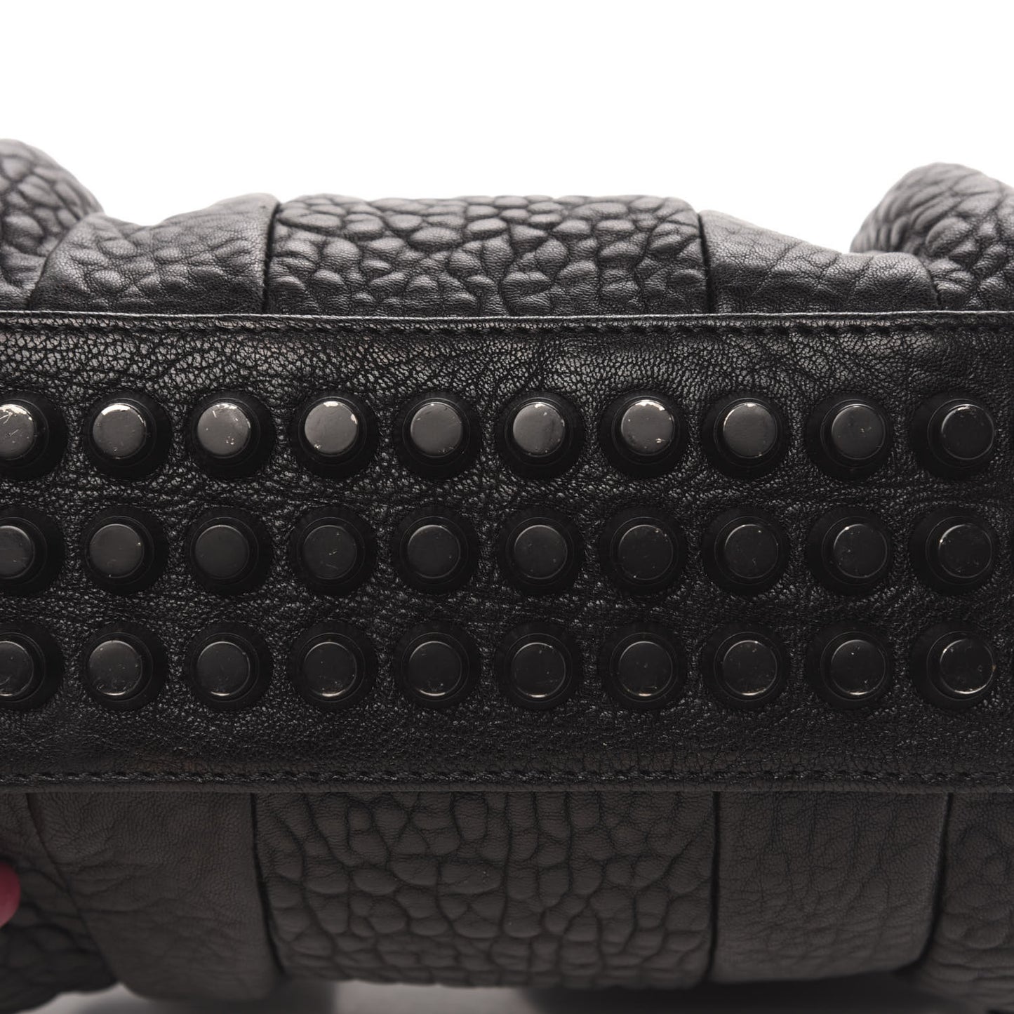Pebbled Lambskin Mini Rockie Black Matte Black Hardware