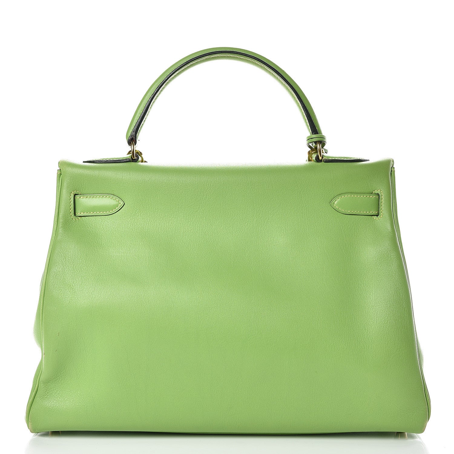 Hermes Veau Gulliver Kelly Retourne 32 Vert Cru 5 of 46