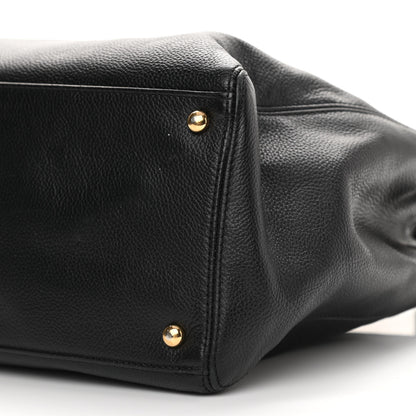 Chanel Calfskin Cerf Executive Shopper Tote Black 10 of 13