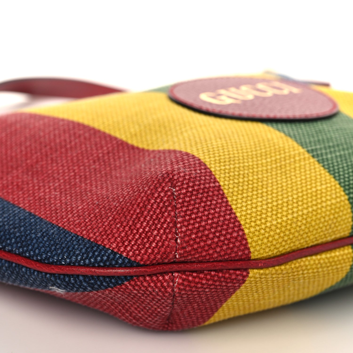 Gucci Canvas Marley Stripe Script Logo Gucci 100 Half Moon Hobo Multicolor 7 of 8