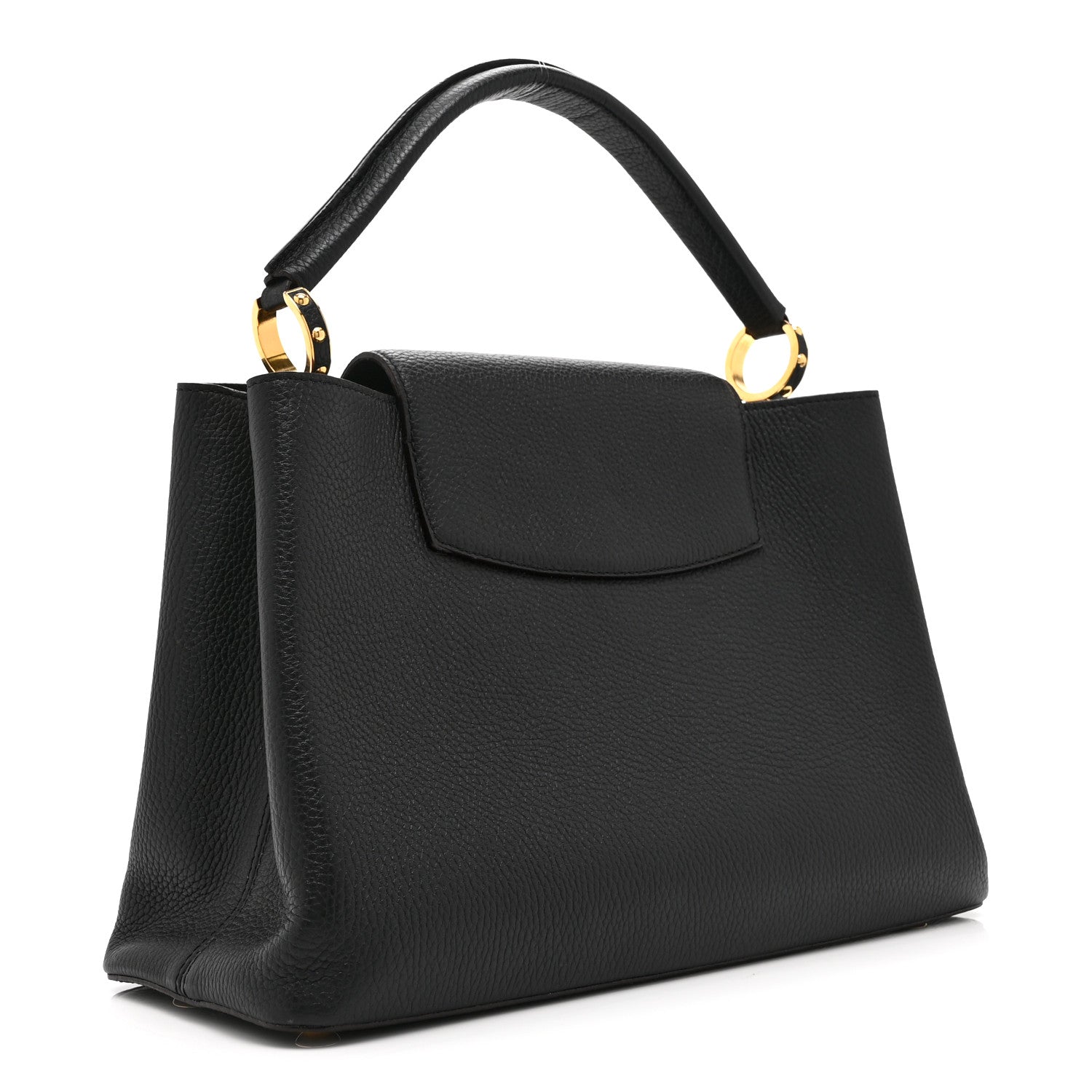 Louis Vuitton Taurillon Capucines MM Black Fuchsia 3 of 10