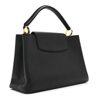 Louis Vuitton Taurillon Capucines MM Black Fuchsia 3 of 10