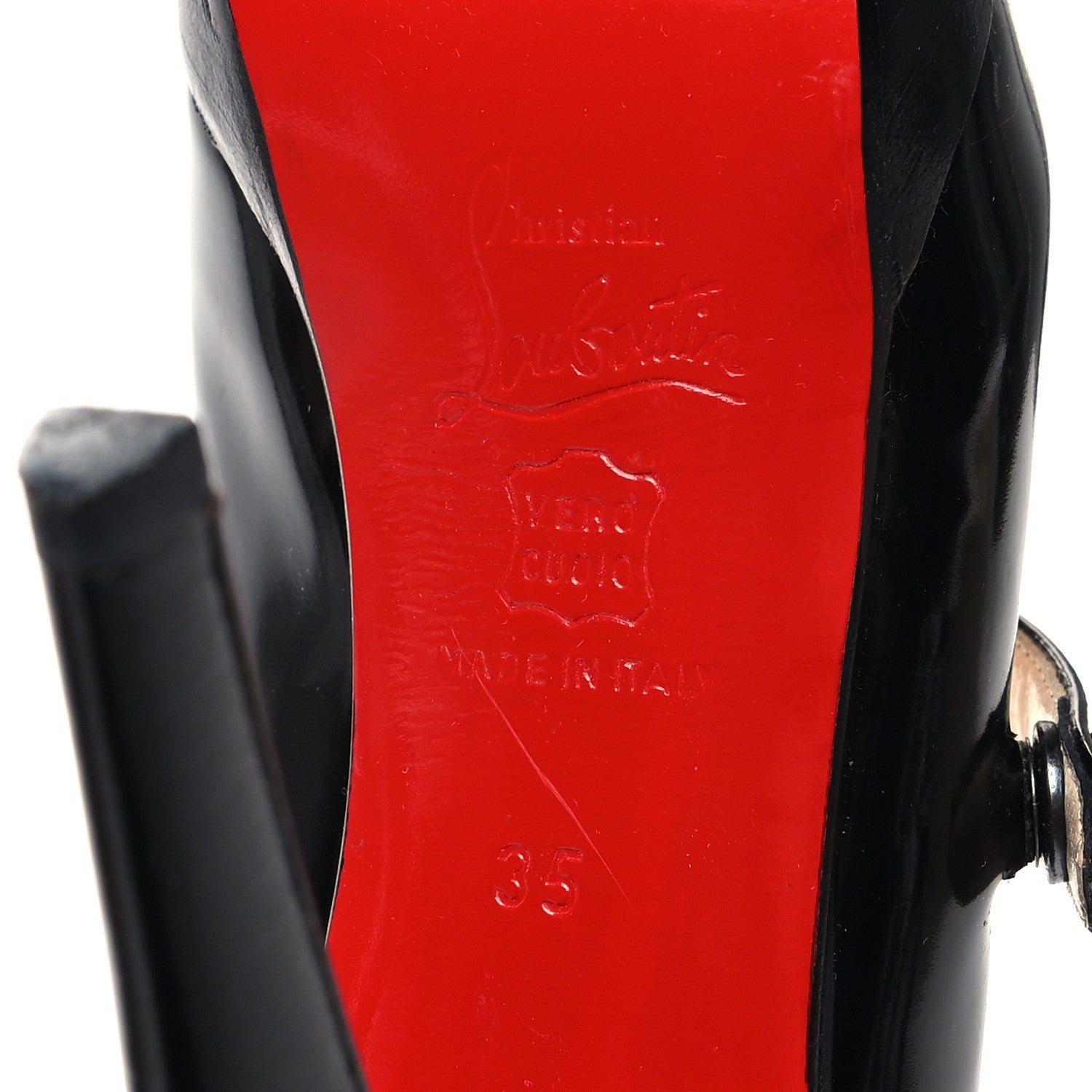 Christian Louboutin Patent Mary Jane 140 Pumps 35 Black 6 of 9