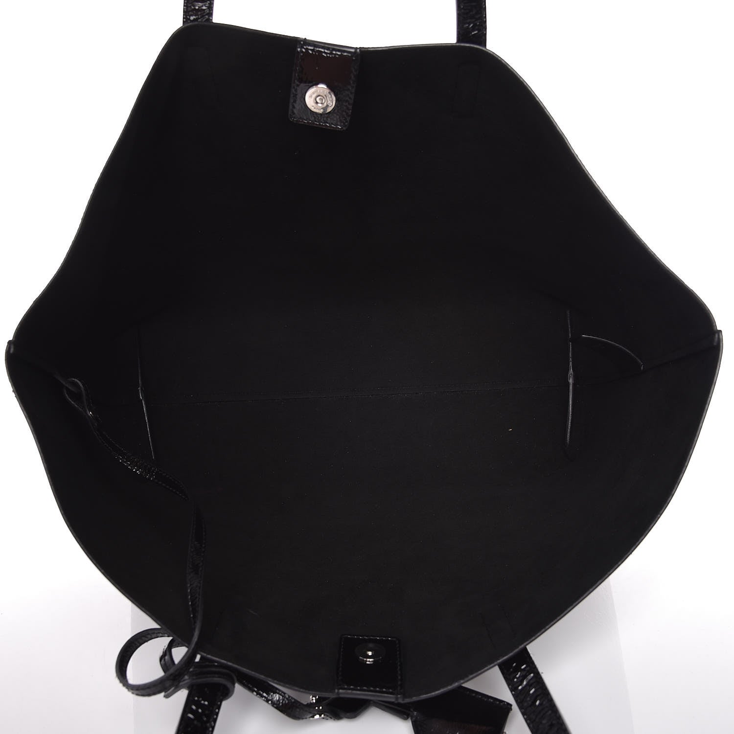 Saint Laurent Textured Patent Large Shopping Tote Black 6 of 12