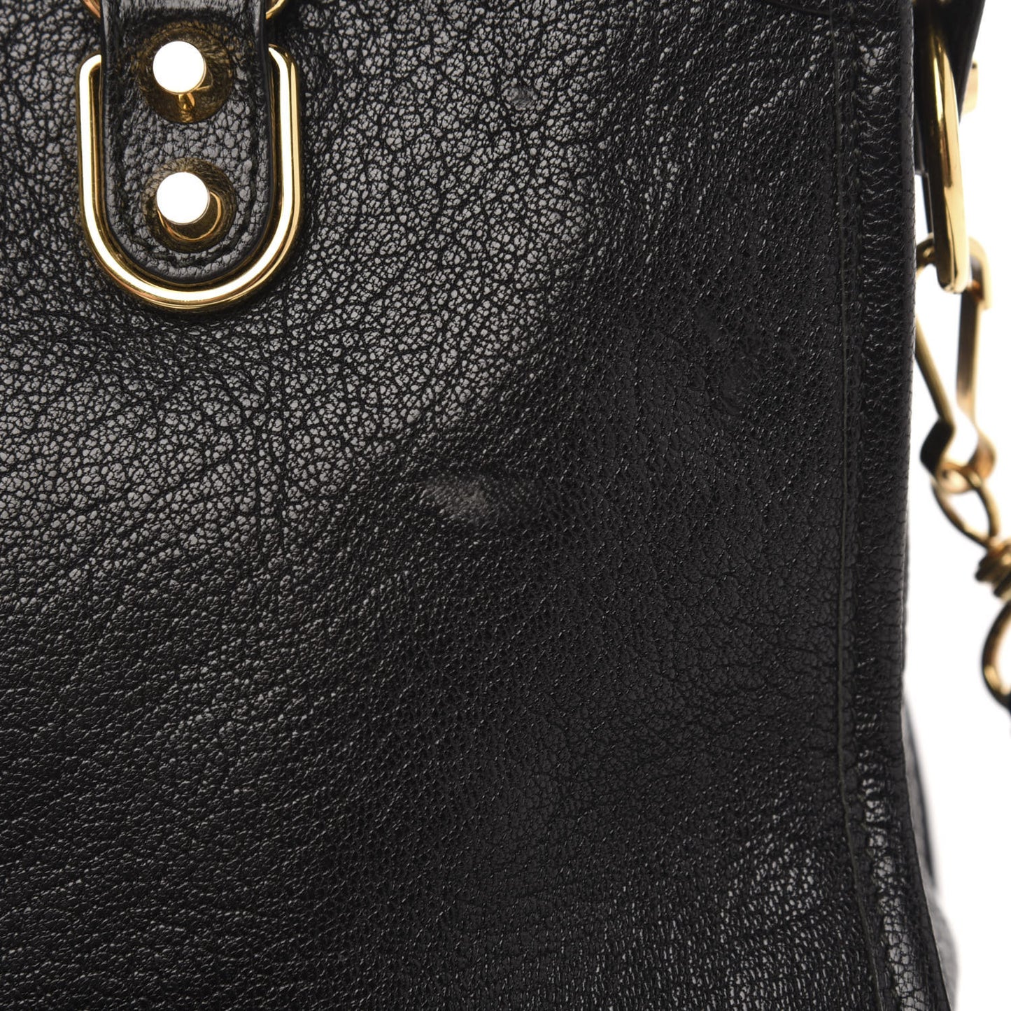 Chevre Gold Metallic Edge Hardware S City Black