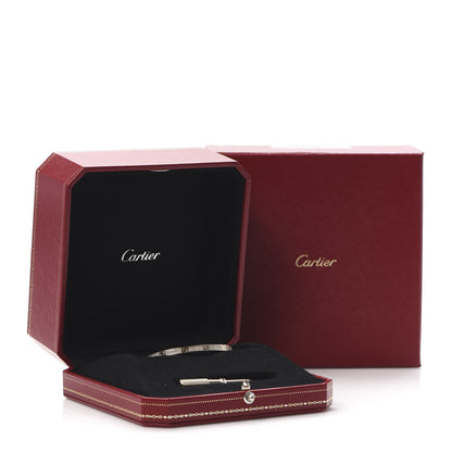 Cartier 18K Yellow Gold Diamond Small LOVE Paved Bracelet 15 6 of 7