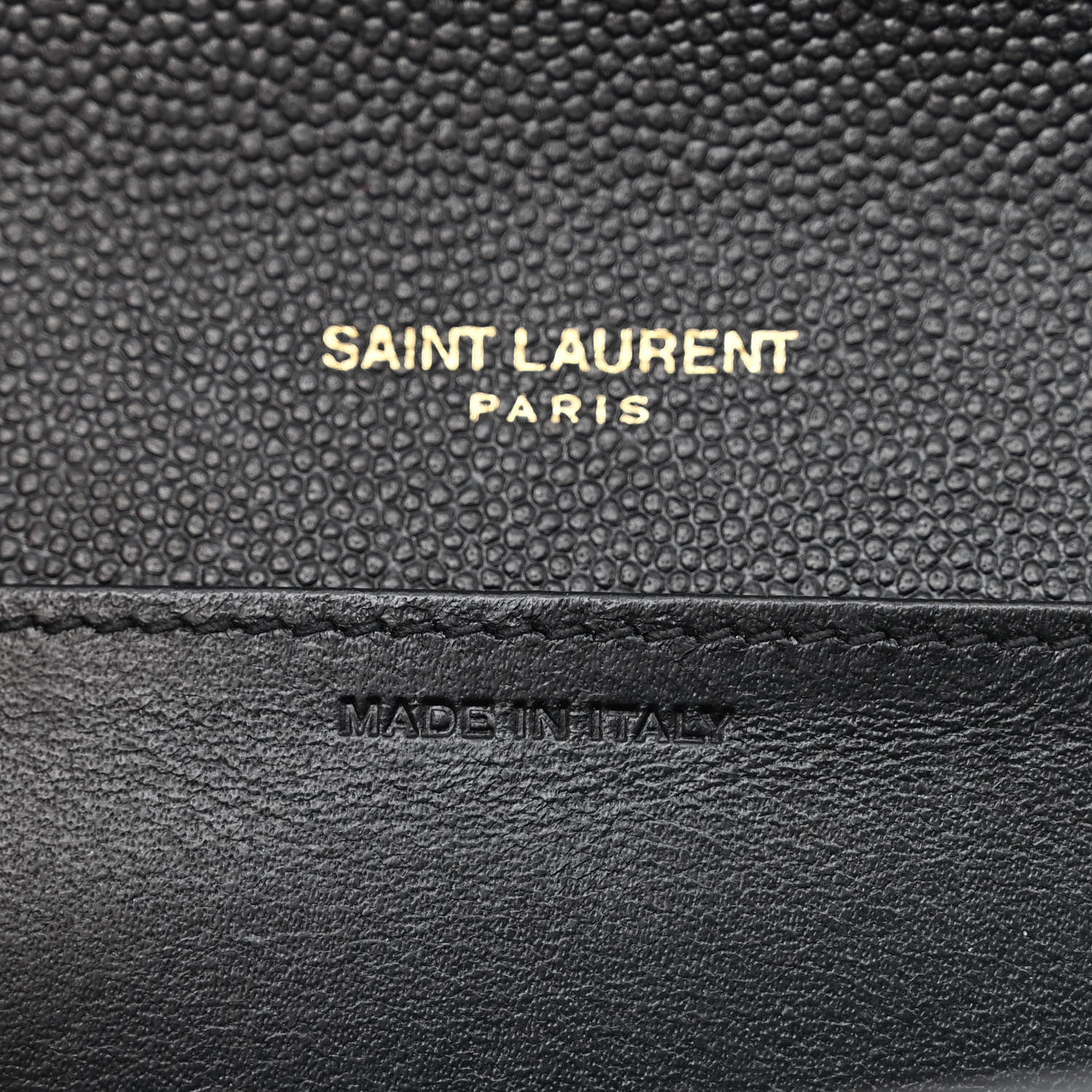 Saint Laurent Grain de Poudre Uptown Chain Wallet Black 8 of 14