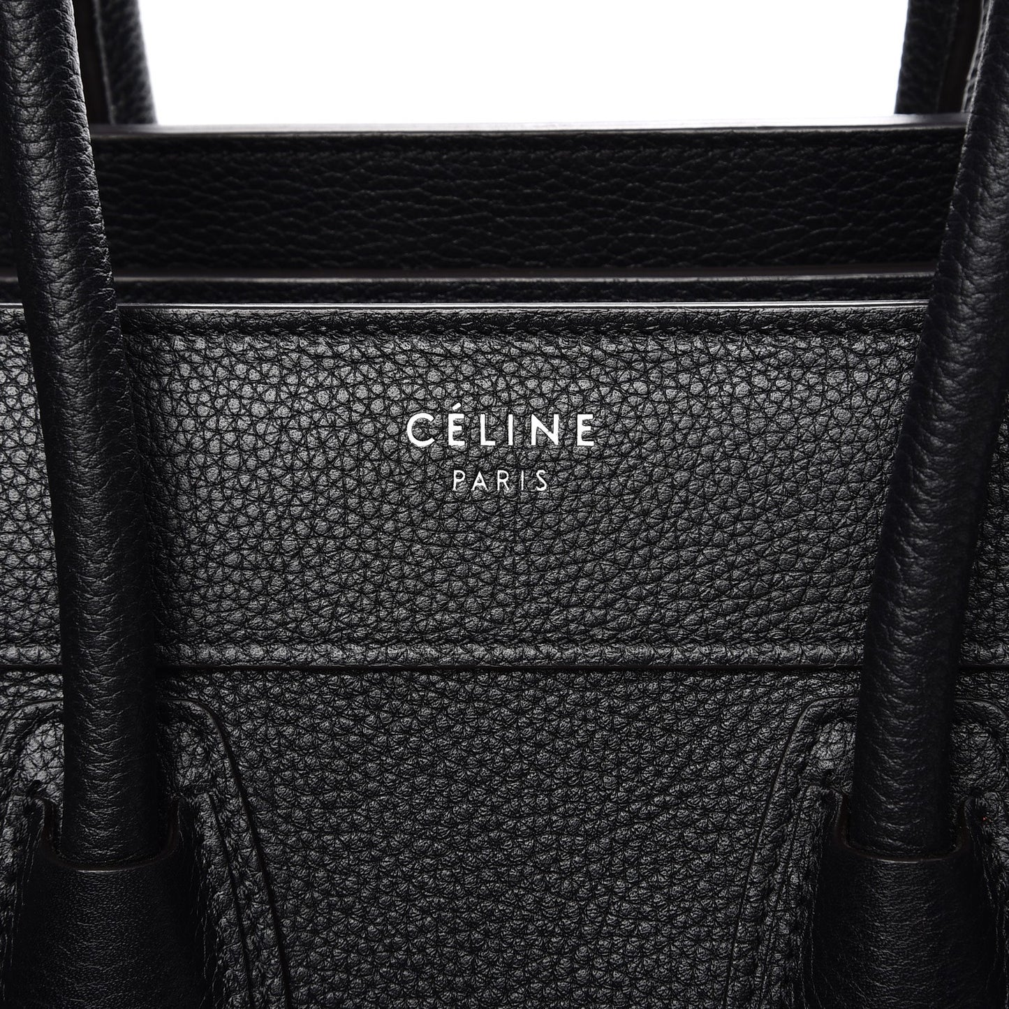 Drummed Calfskin Micro Luggage Black
