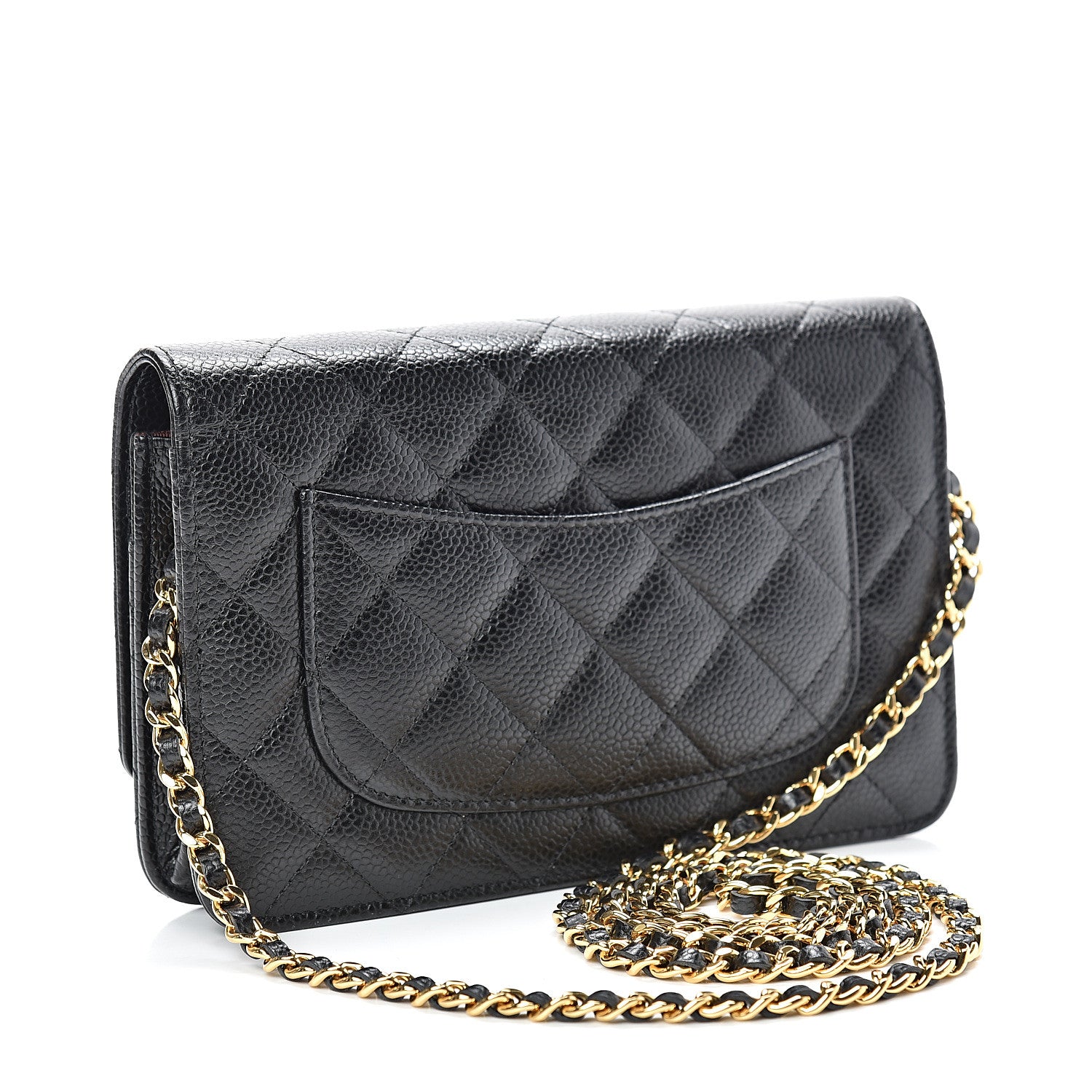 Chanel Caviar Quilted Wallet On Chain WOC Black 2 of 12