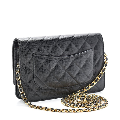 Chanel Caviar Quilted Wallet On Chain WOC Black 2 of 12