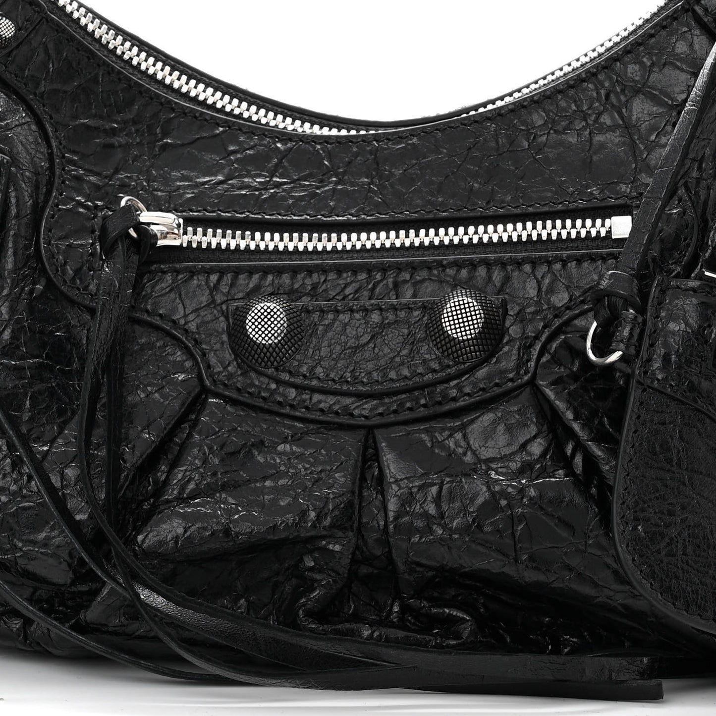Agneau Arena Small Le Cagole Shoulder Bag Black